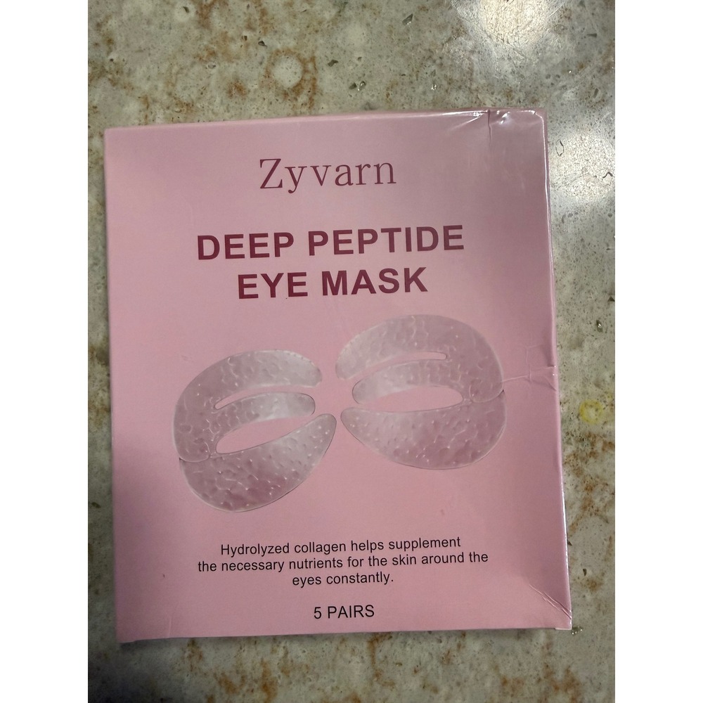 Zyvarn Deep Peptide Eye Mask 5 Pairs Hydrogel Collagen Copper Tripeptide-1 NEW